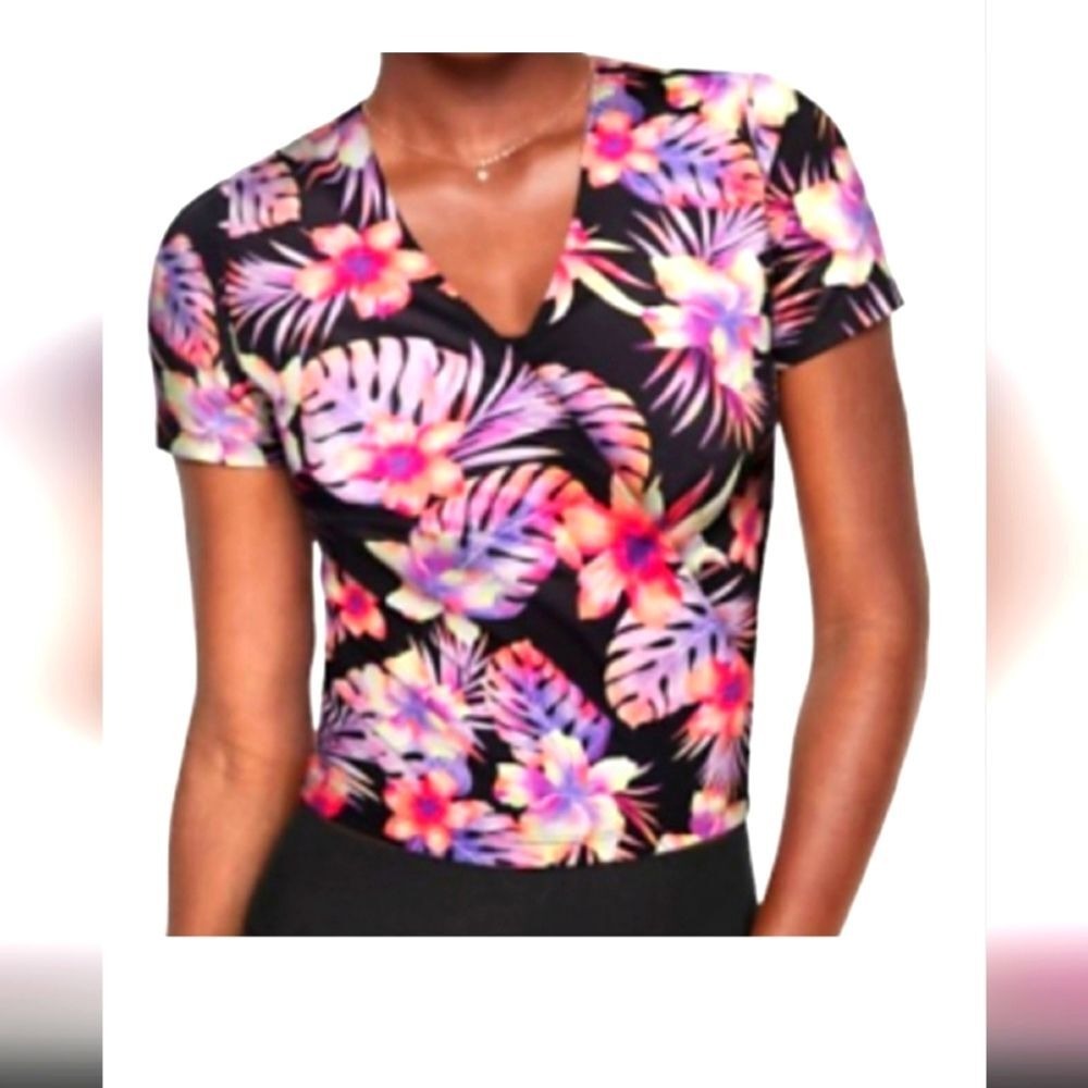 Victoria's secret pink wrap top size XL Tropical Vacation‎ NEW Floral